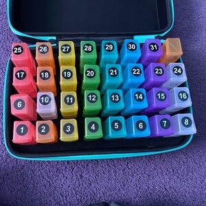 Pill Organization System - 3X a Day in Zipped Storage Case LIKE NEW